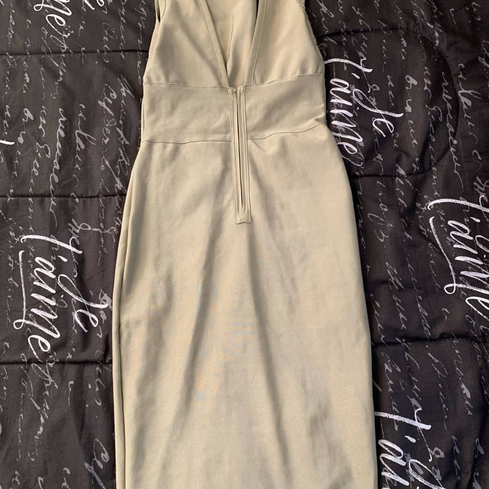 House of CB  green midi  bandage dress